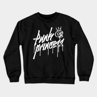 Punk Princess skull graffiti goth skater emo punk t-shirt Crewneck Sweatshirt